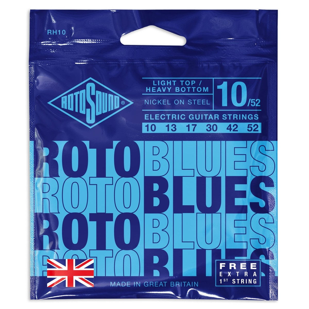 Roto-sound BLUES 10-52's Gauge - Hybrid Nickel Plated