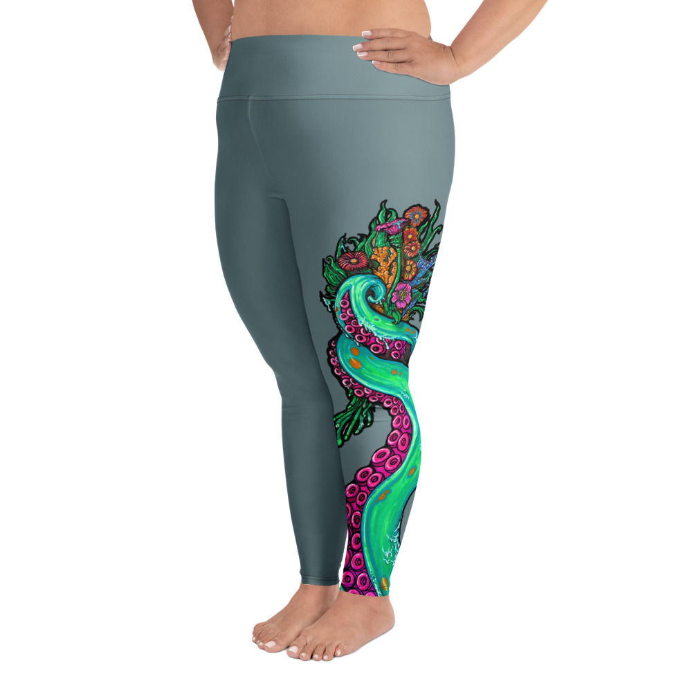 •Octo-flower• All-Over Print Plus Size Leggings