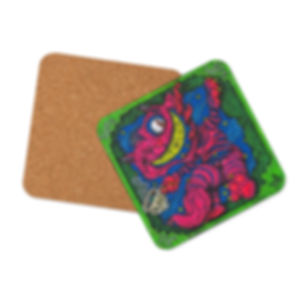 "All Mad Here" Cork-back coaster