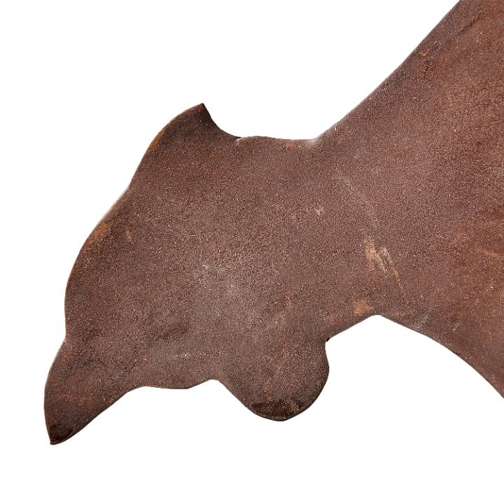 Miniatyrbild: Dekorativ siluett av höna i rostigt järn för trädgården