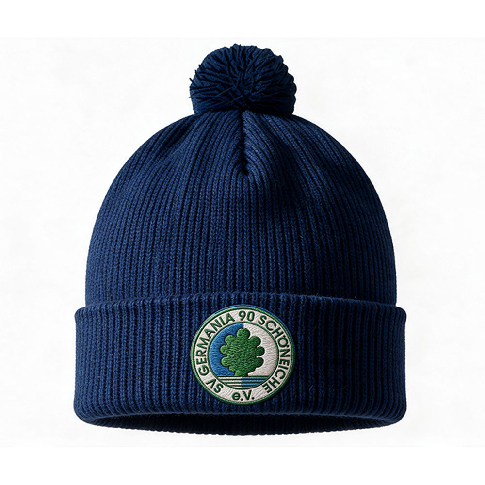 Merchandising SV SCHÖENICHE 90 GERMANIA Mütze Beanie mit Pom Pom