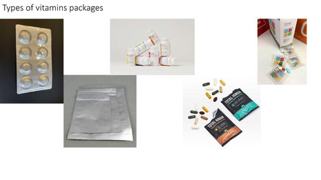 Researched on the different types of vitamins packages