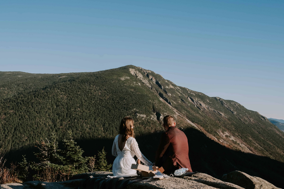 Matt and Stephanie all day elopement in the white mountains