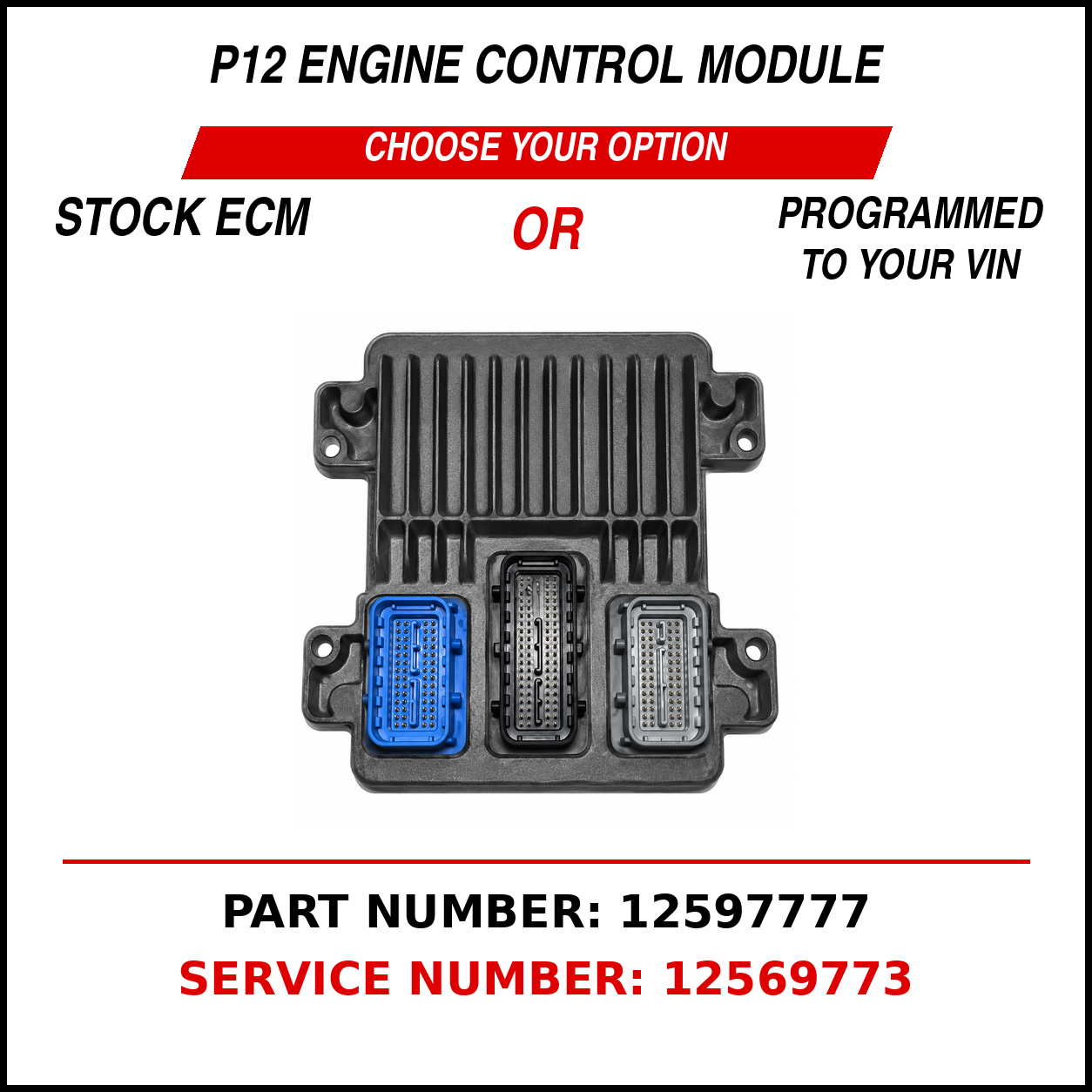 P12-12597777 l 12569773 l ENGINE CONTROL MODULE