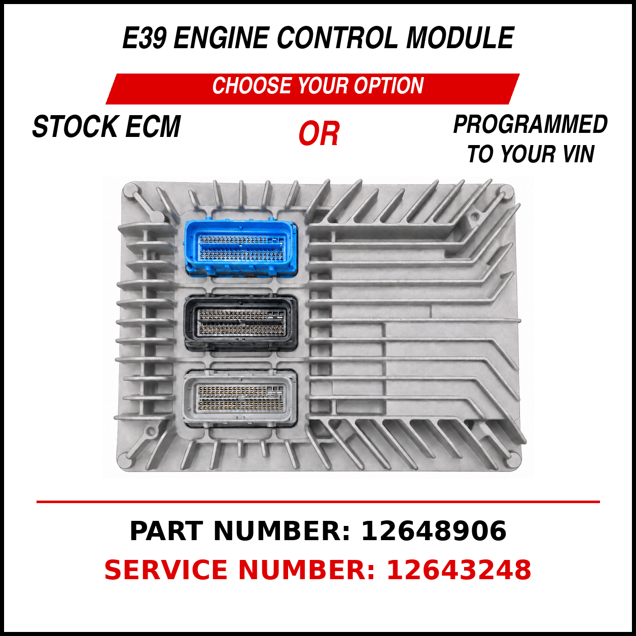 E39 -12648906 l 12643248 l ENGINE CONTROL MODULE