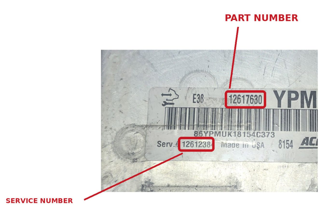 E38-12617630 l 12612384 l ENGINE CONTROL MODULE