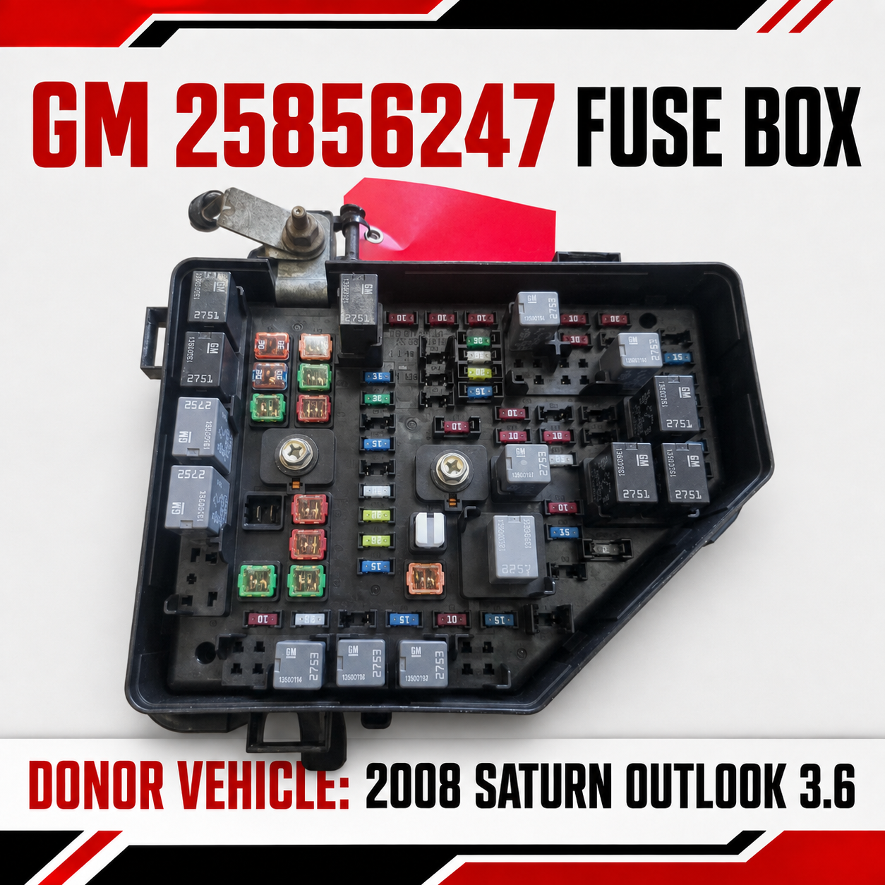 GM 25856247 - 2008 Saturn Outlook, 3.6L Fuse Box / Relay Block PDM