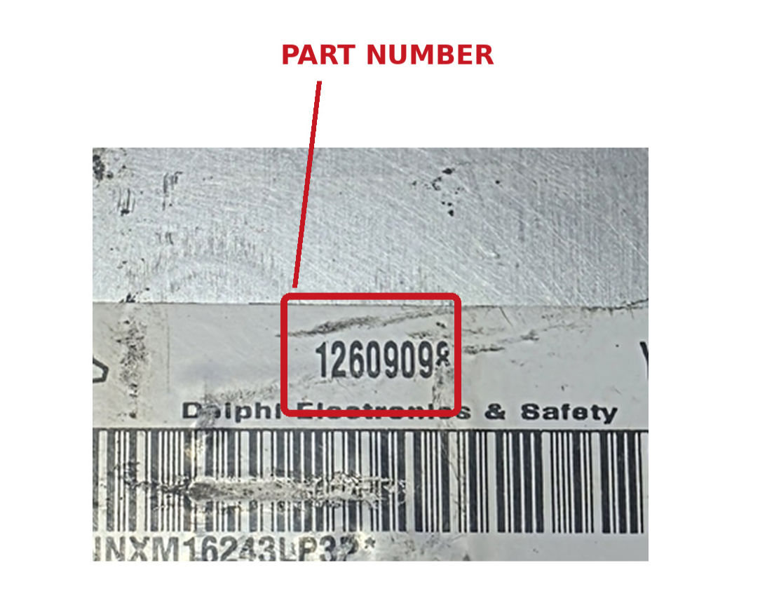 E38 -12609098 l 12597121 l ENGINE CONTROL MODULE