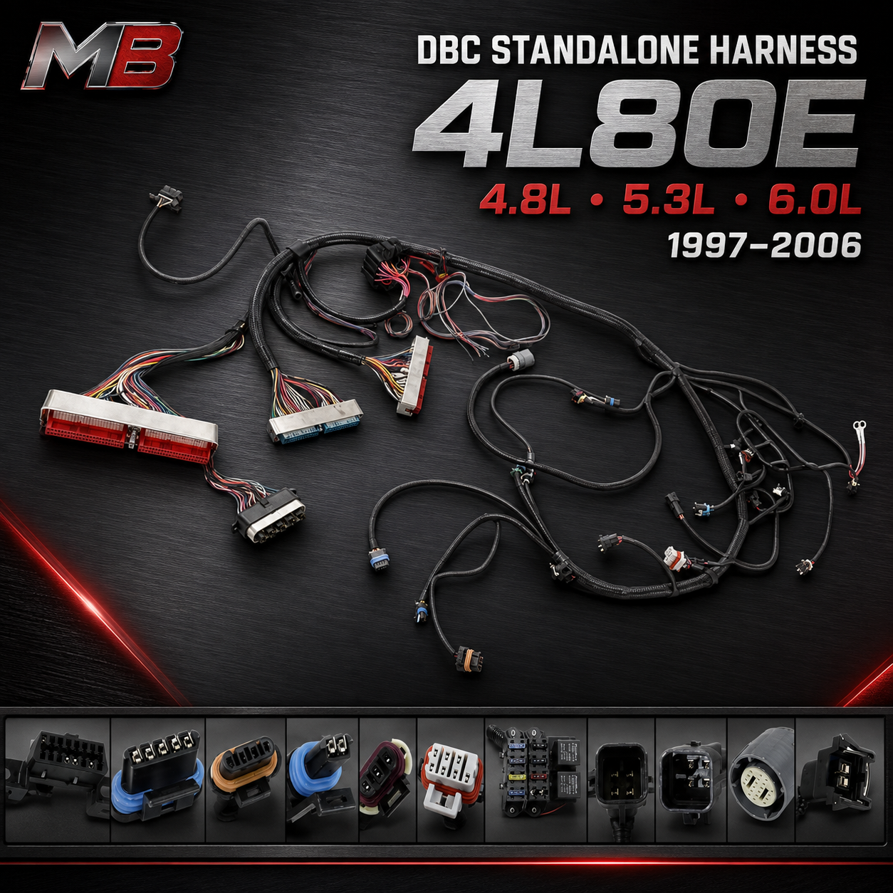 DBC 4.8, 5.3, 6.0 + 4L80E STAND ALONE HARNESS 24X
