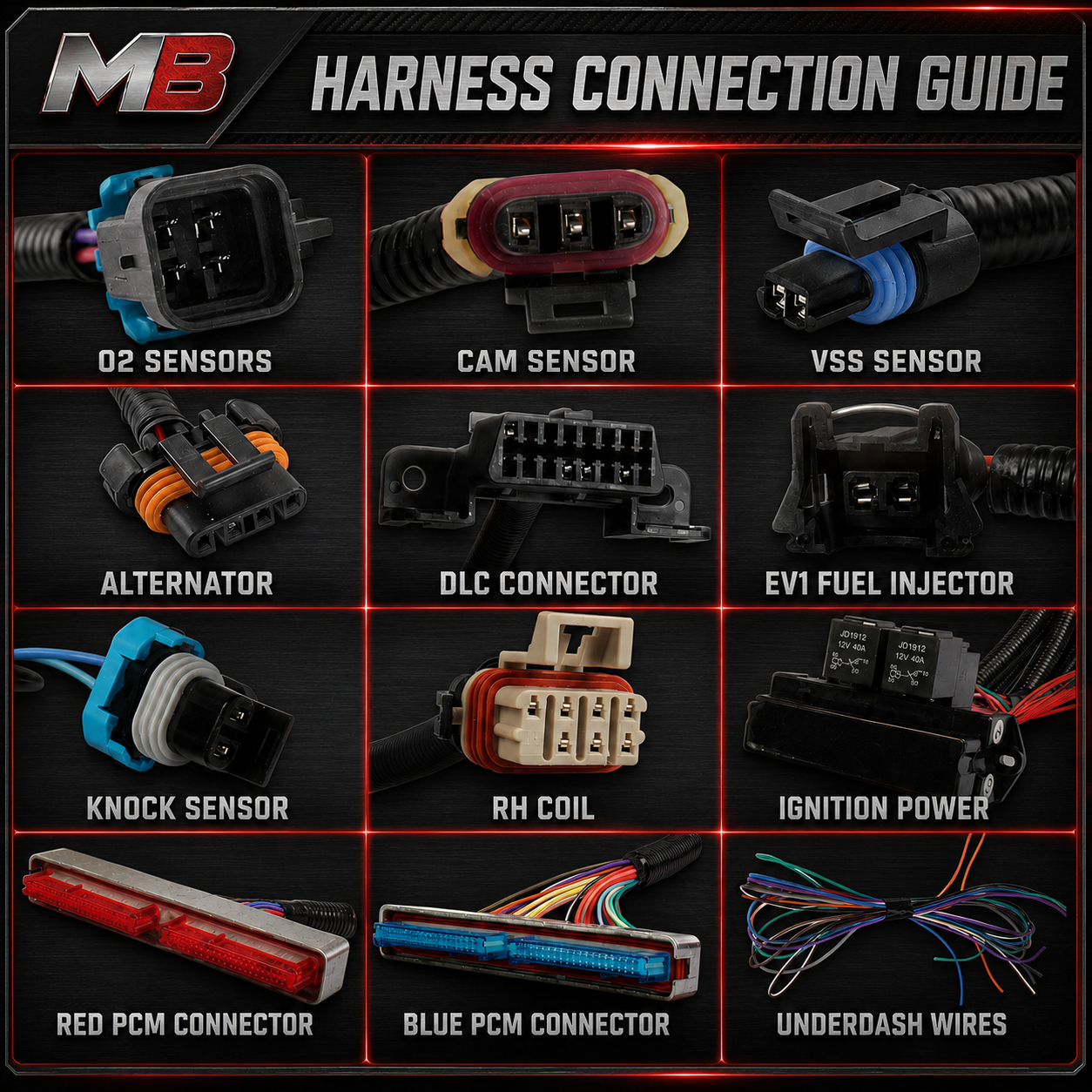 DBC 4.8, 5.3, 6.0 + T56 MANUAL TH350 TH400 STAND ALONE HARNESS 24X