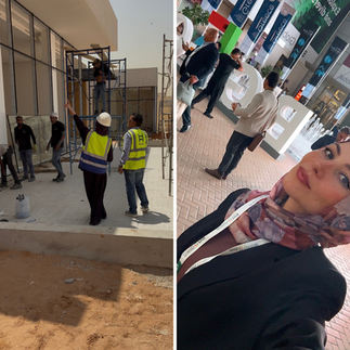 Hanin at work in Saudi Arabia and Dubai, UAE.