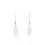 Miniature : Boucles D'oreilles Pendantes Angelika Argent Blanc Pierre De Synthese