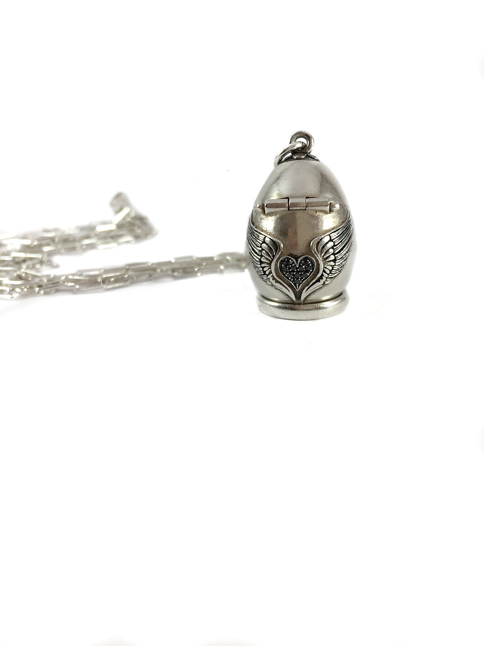 תמונה ממוזערת: Silver Egg box Pendant Necklace