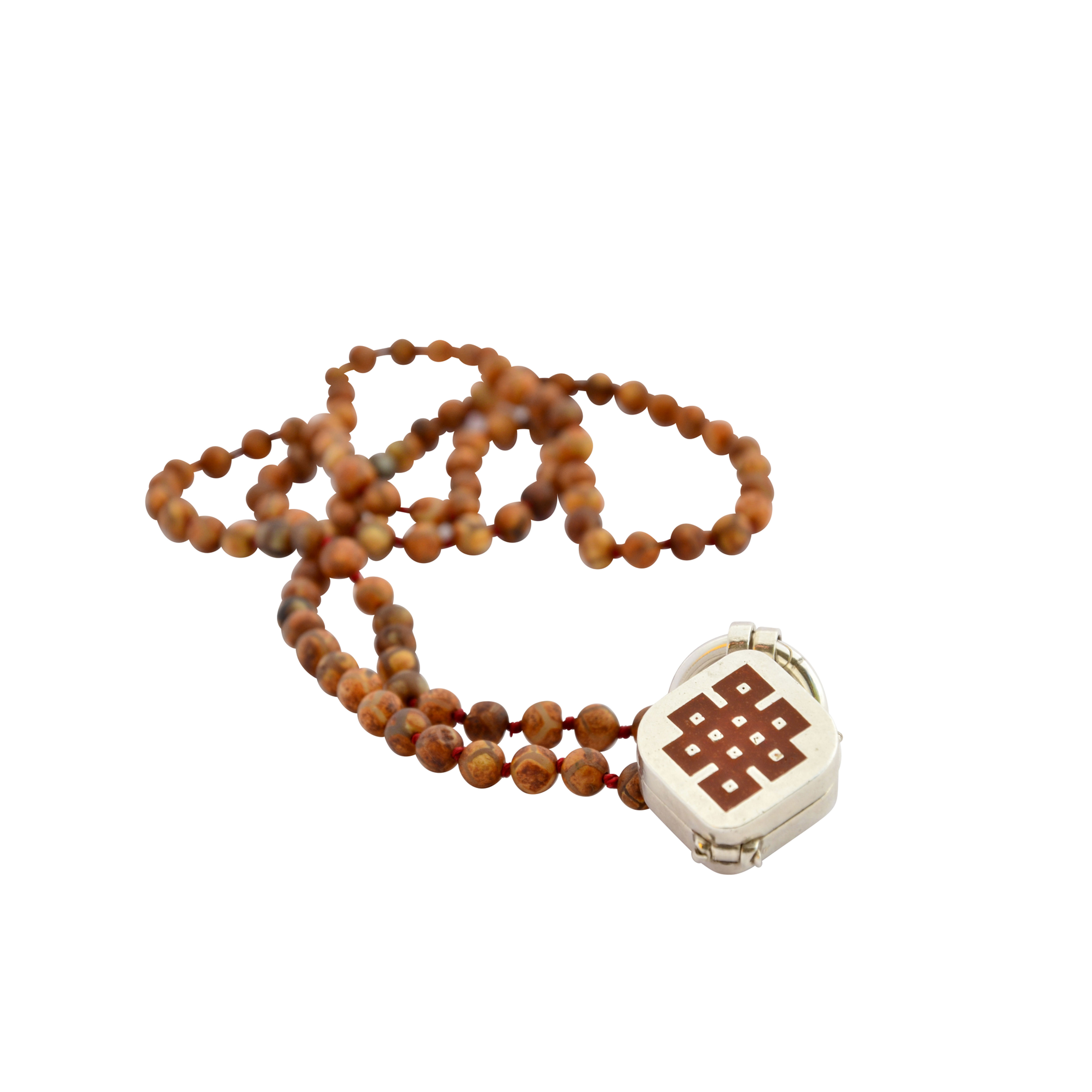 Tibetan infinity symbol box pendant