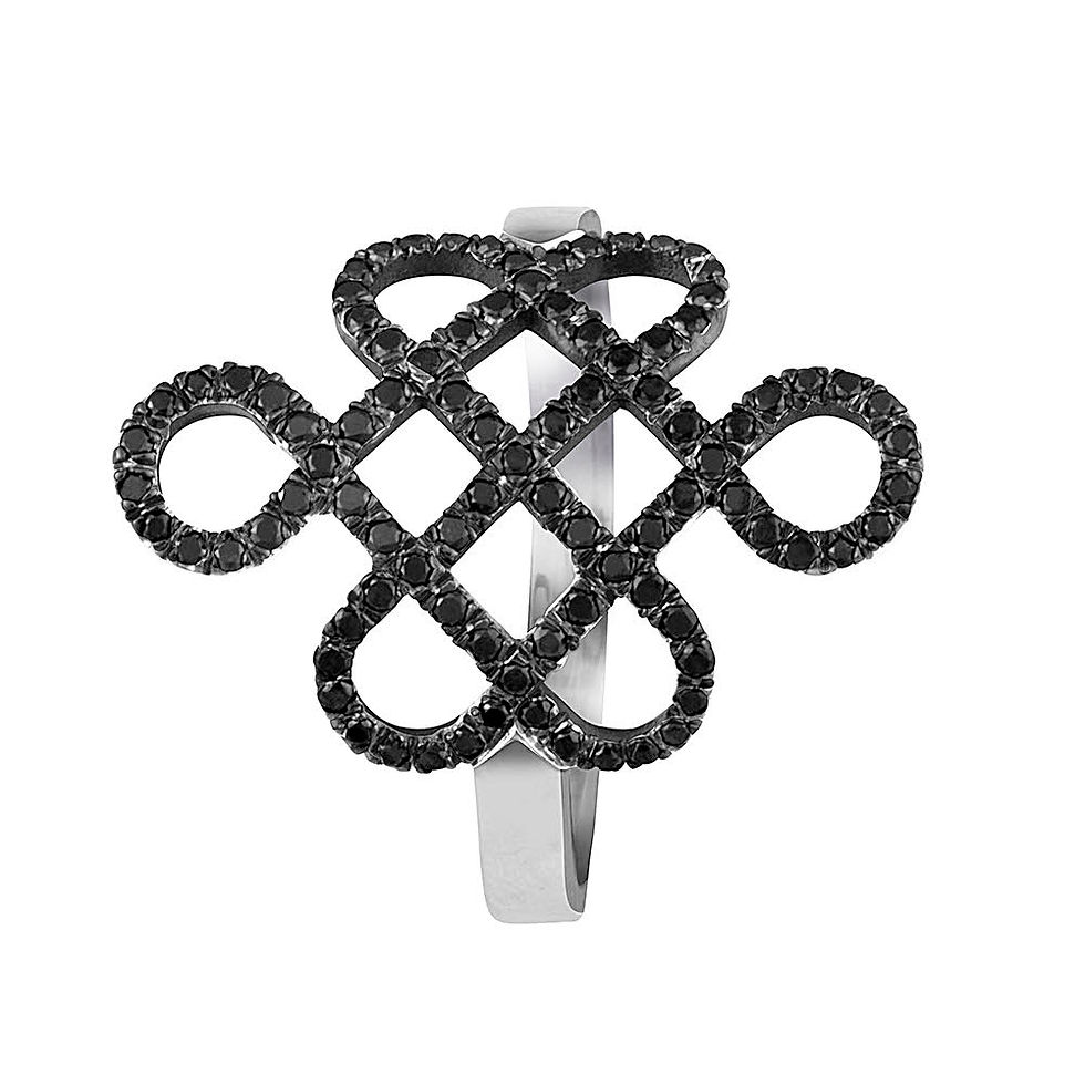 תמונה ממוזערת: Black diamonds ring