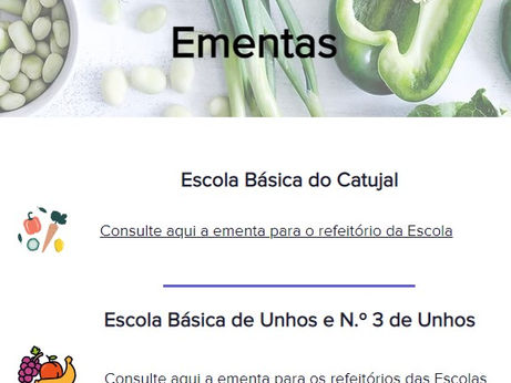 Ementas dos Refeitórios - 2023