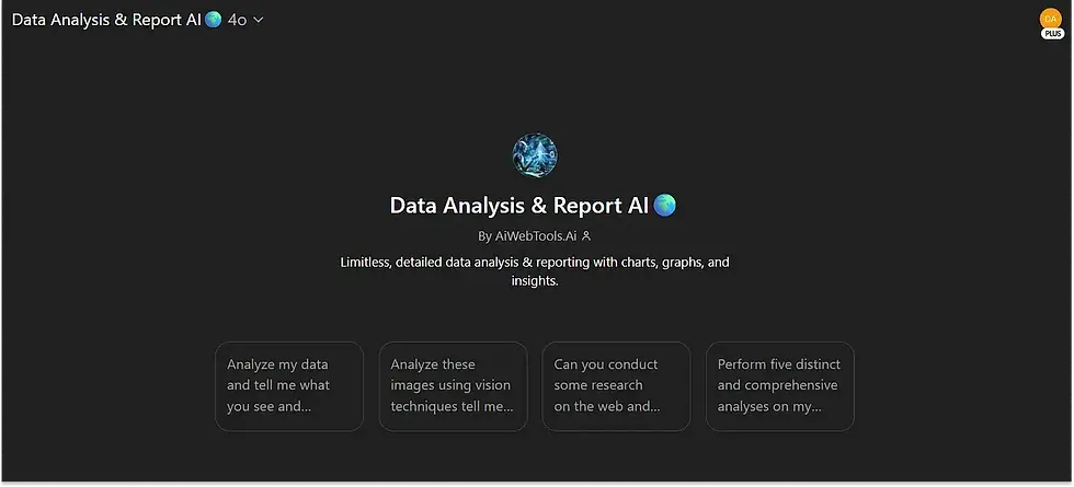 Figure 4: Data analysis and report GPT I used here
