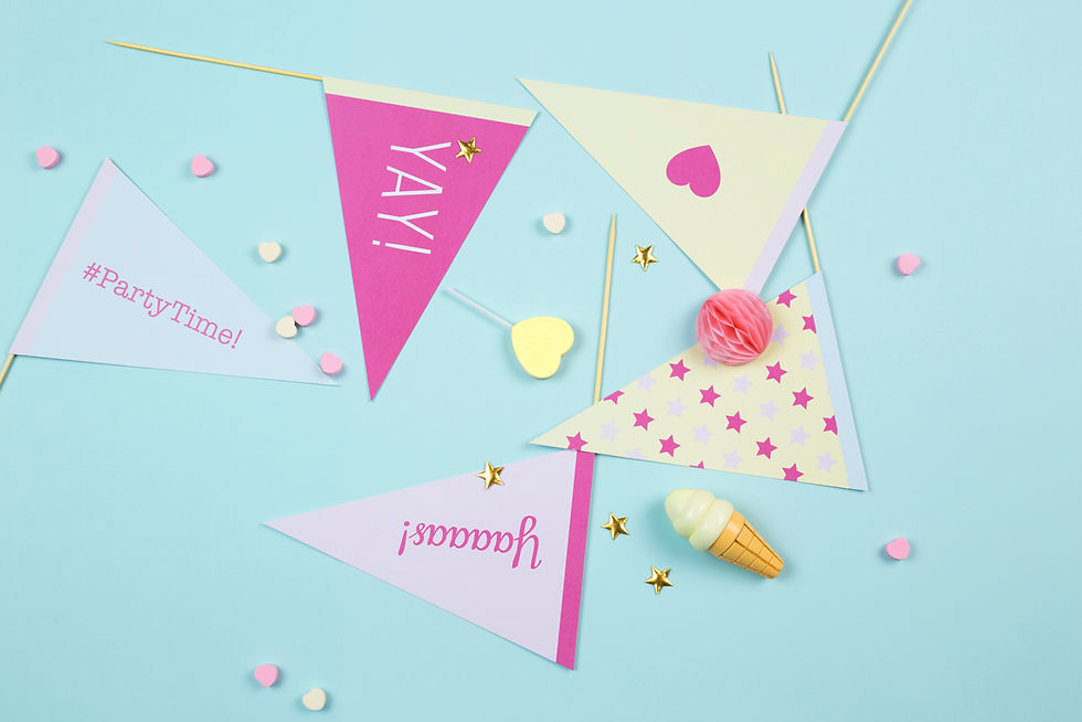 Party Decorations Flatlay