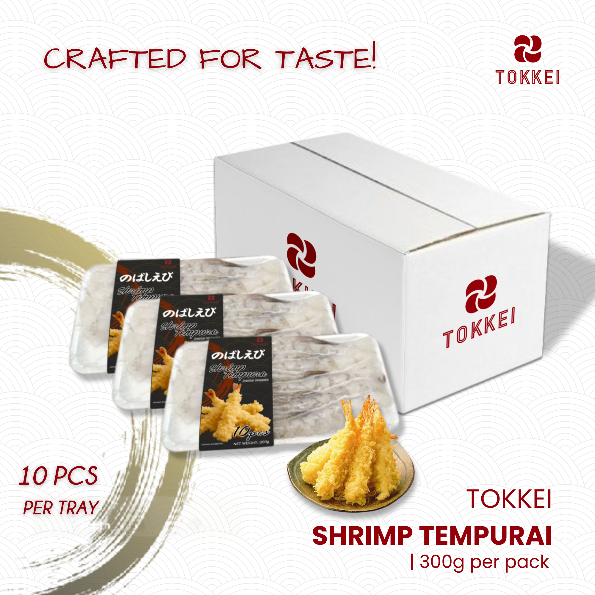 TOKKEI Shrimp Tempura Jumbo 30g | 10pcs/tray