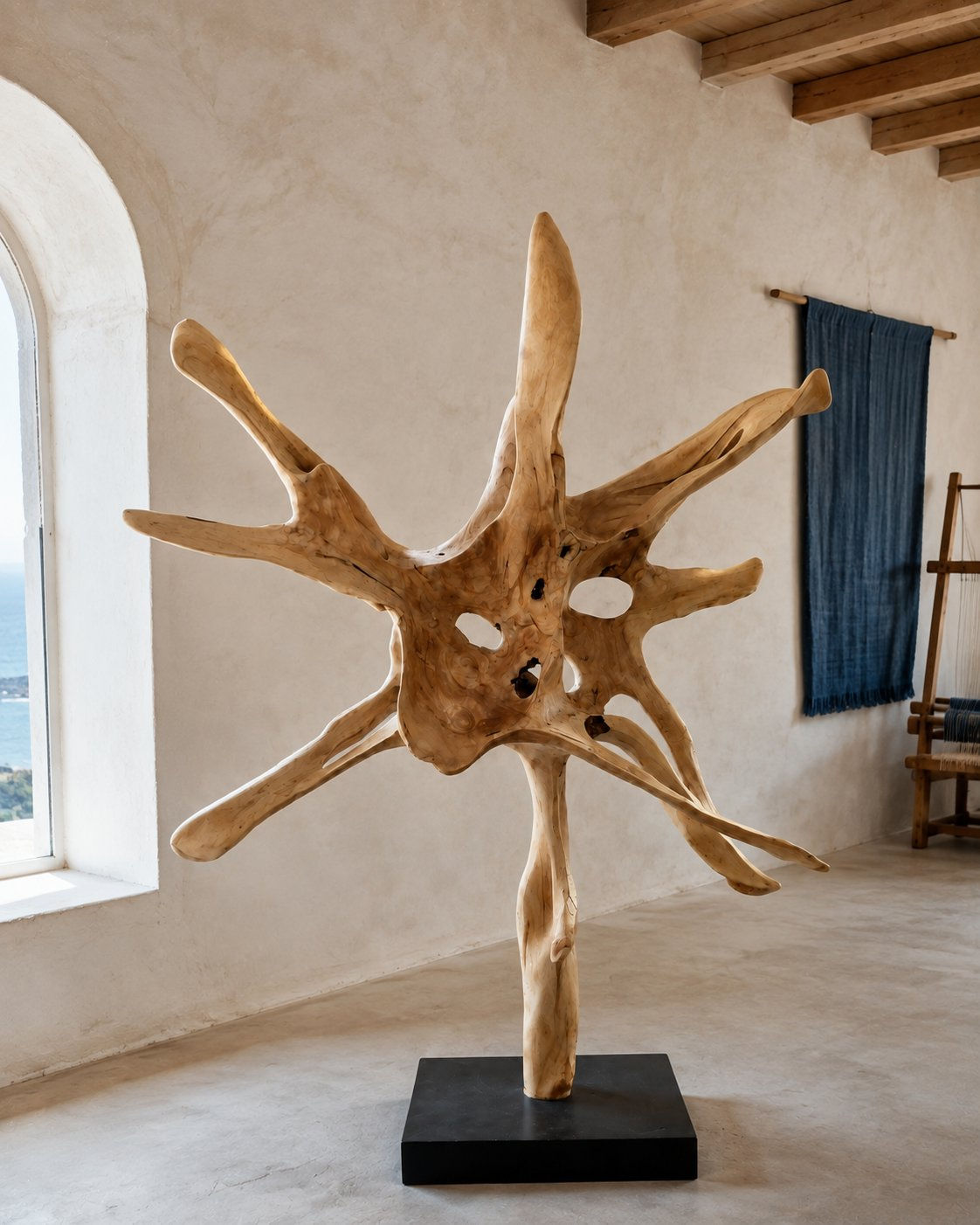 Heartwood — 42" Teak Root Wall Sculpture
