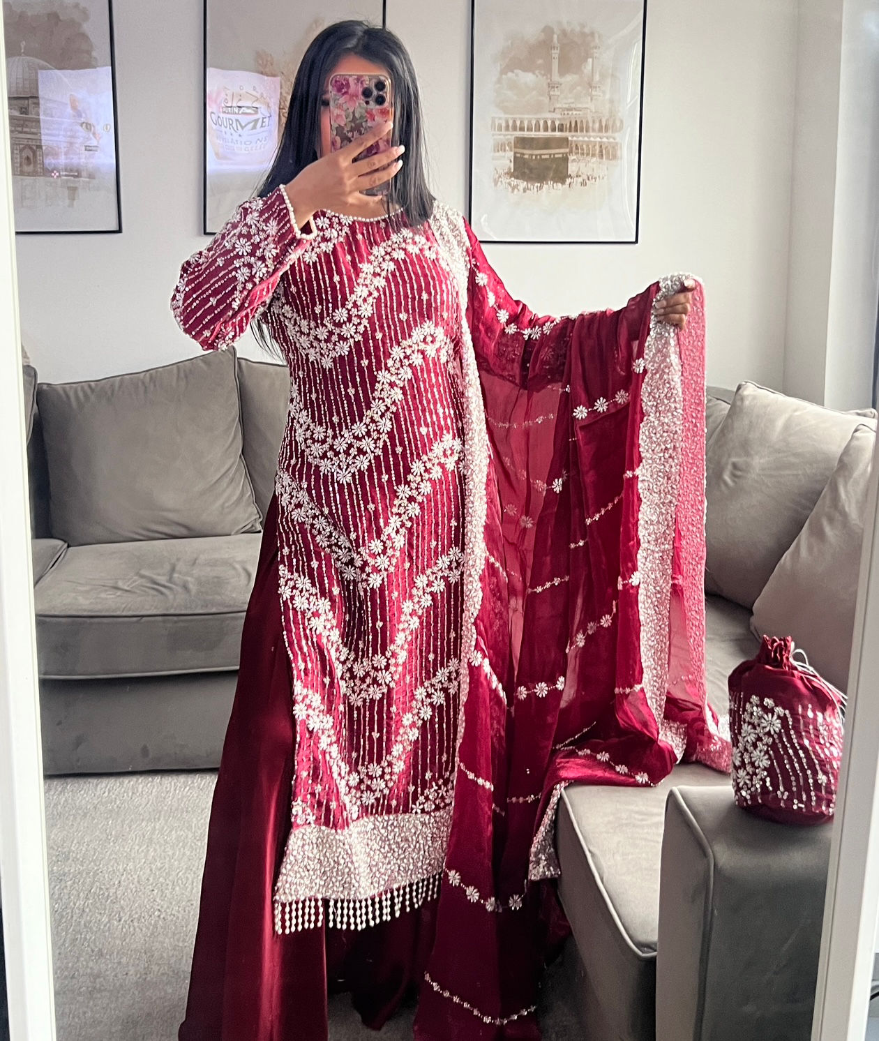 Eid ul Adha Edit: ELYSA Deep maroon