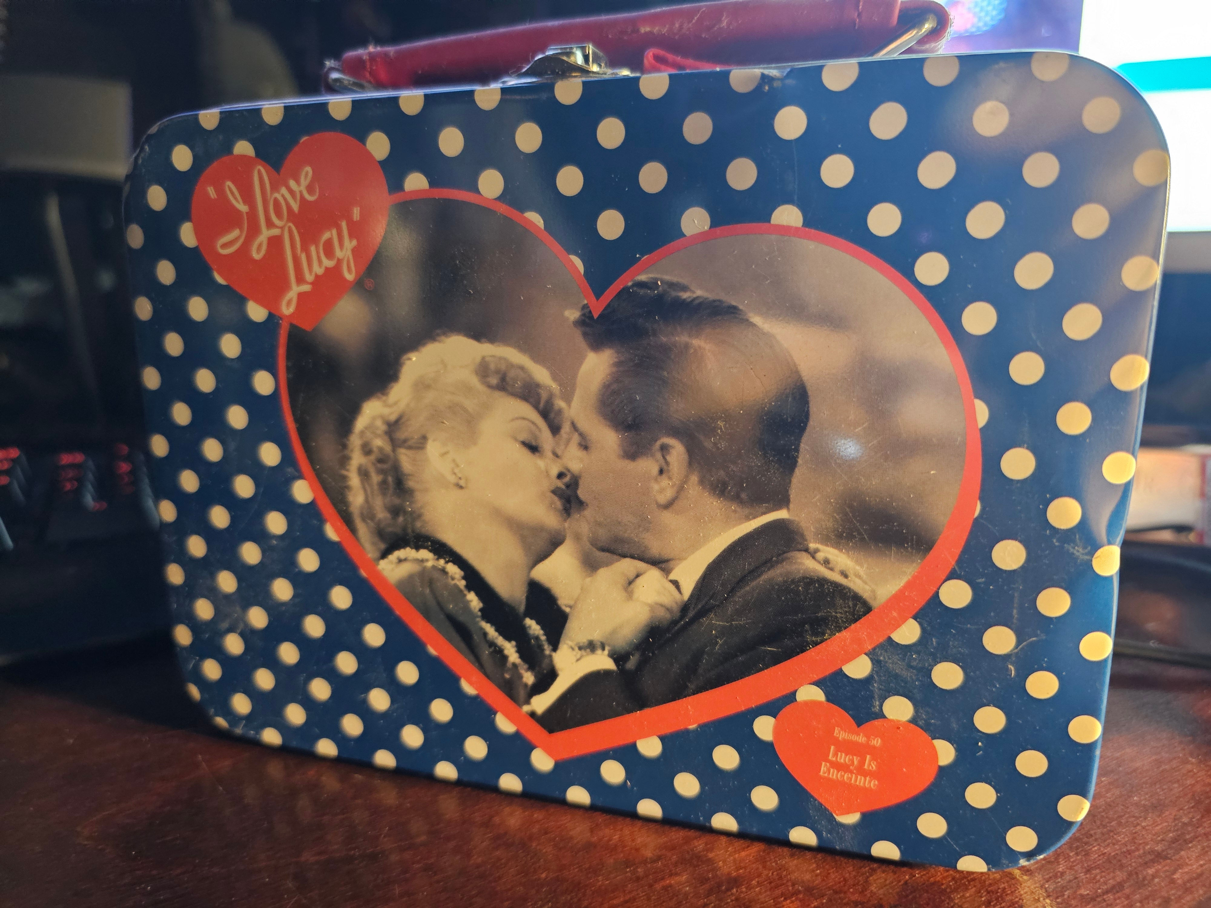 I Love Lucy & Ricky Mini Lunch Box Tin Tote Blue P