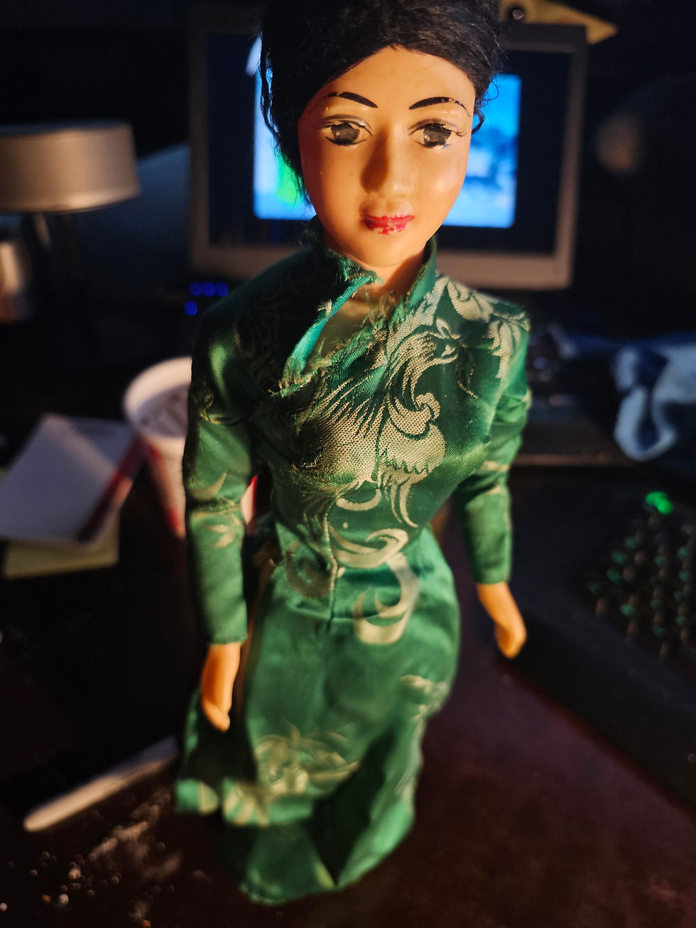 Thumbnail: Vintage 1960's 18 inch Vietnamese Souvenir Dolls