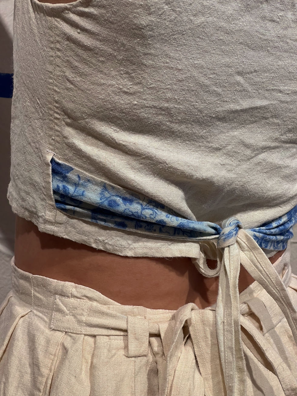 Thumbnail: Hemp V-Neck Wrap Top