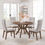 Thumbnail: KAELYN 5PC DINING TABLE WITH CHAIRS BROWN 1014C