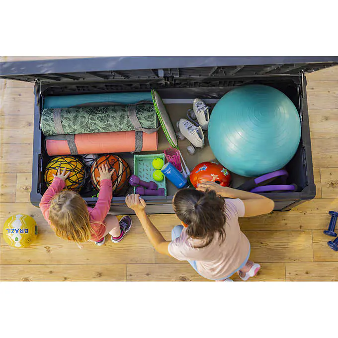 Keter Cortina 150 Gallon Large Resin Deck Box Patio Storage 2510 Ohdeal