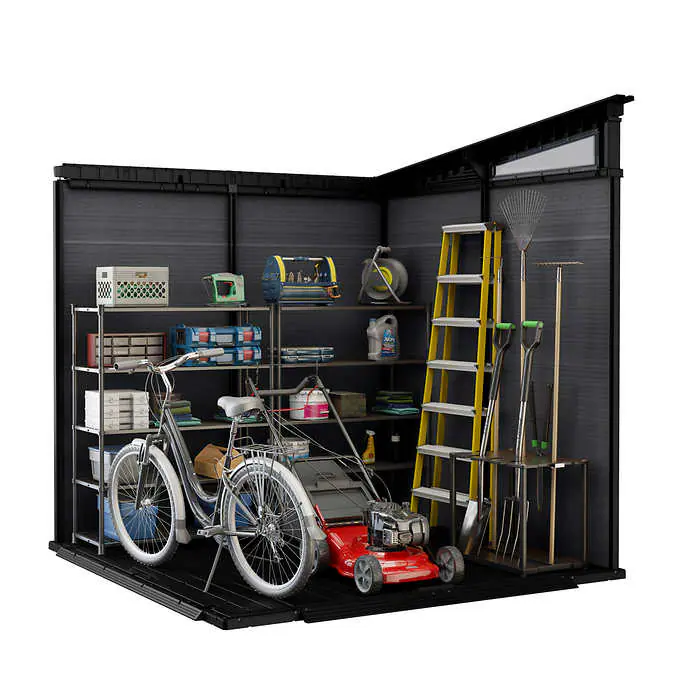 Sold Keter Cortina 7X7 Premium Modern Outdoor Storage Shed 01457 Ohdeal