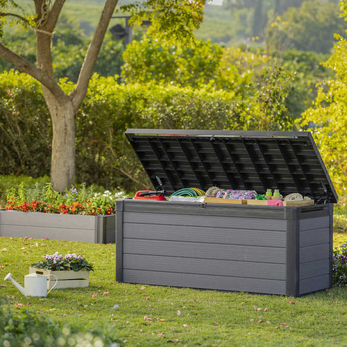 Keter Cortina 150 Gallon Large Resin Deck Box Patio Storage 2510 Ohdeal