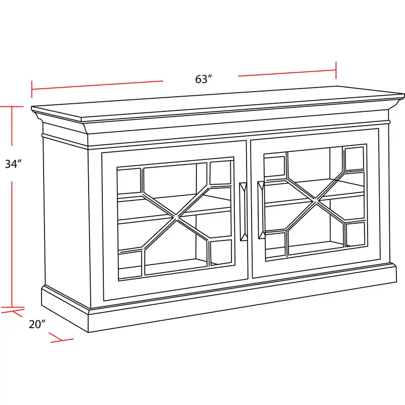 Thumbnail: Zenna 63" TV Stand Console Sideboard F7915