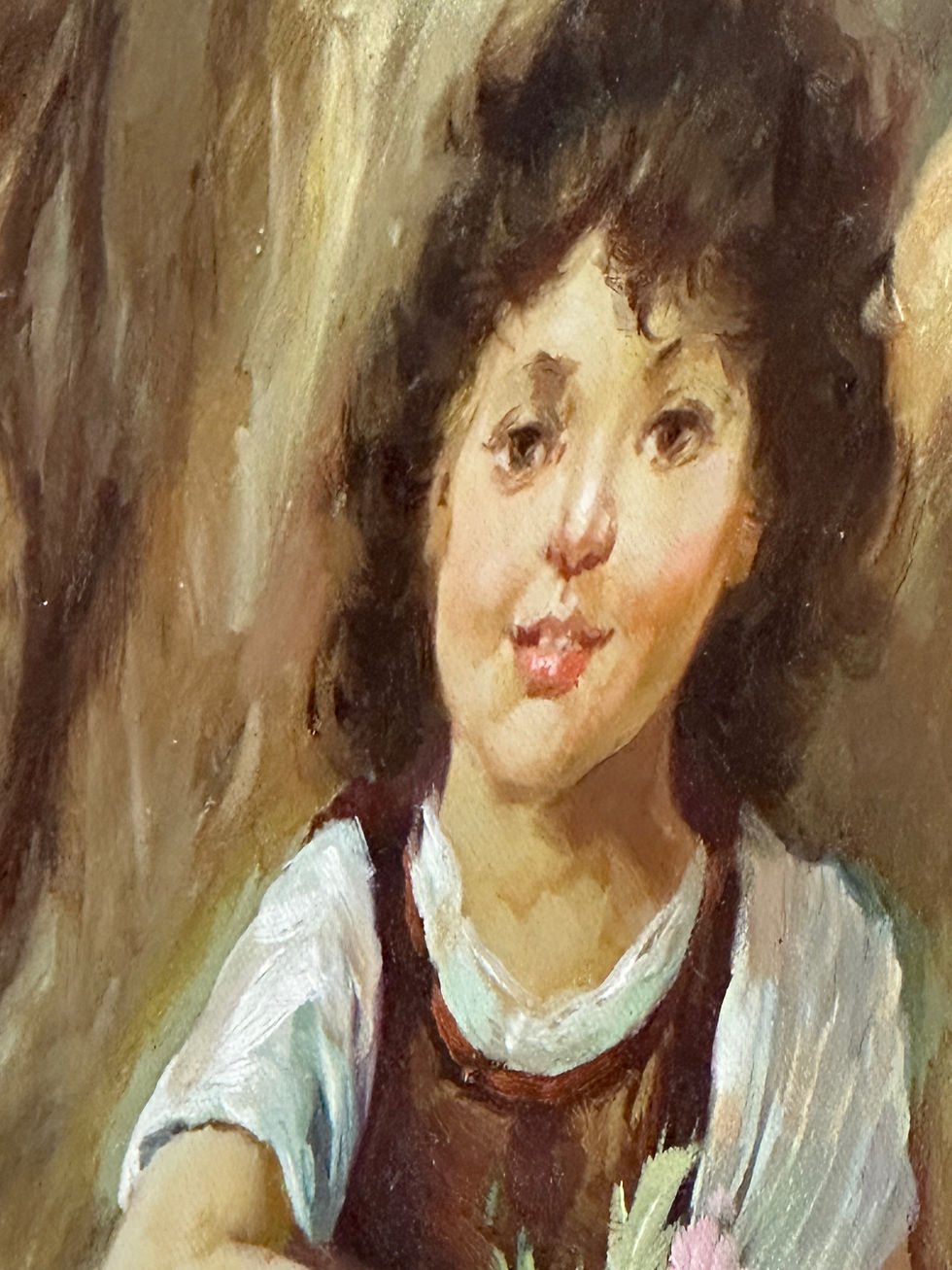 Thumbnail: Huge 64x 51 Oil Hand Painting on canvas with 8" wide Frame