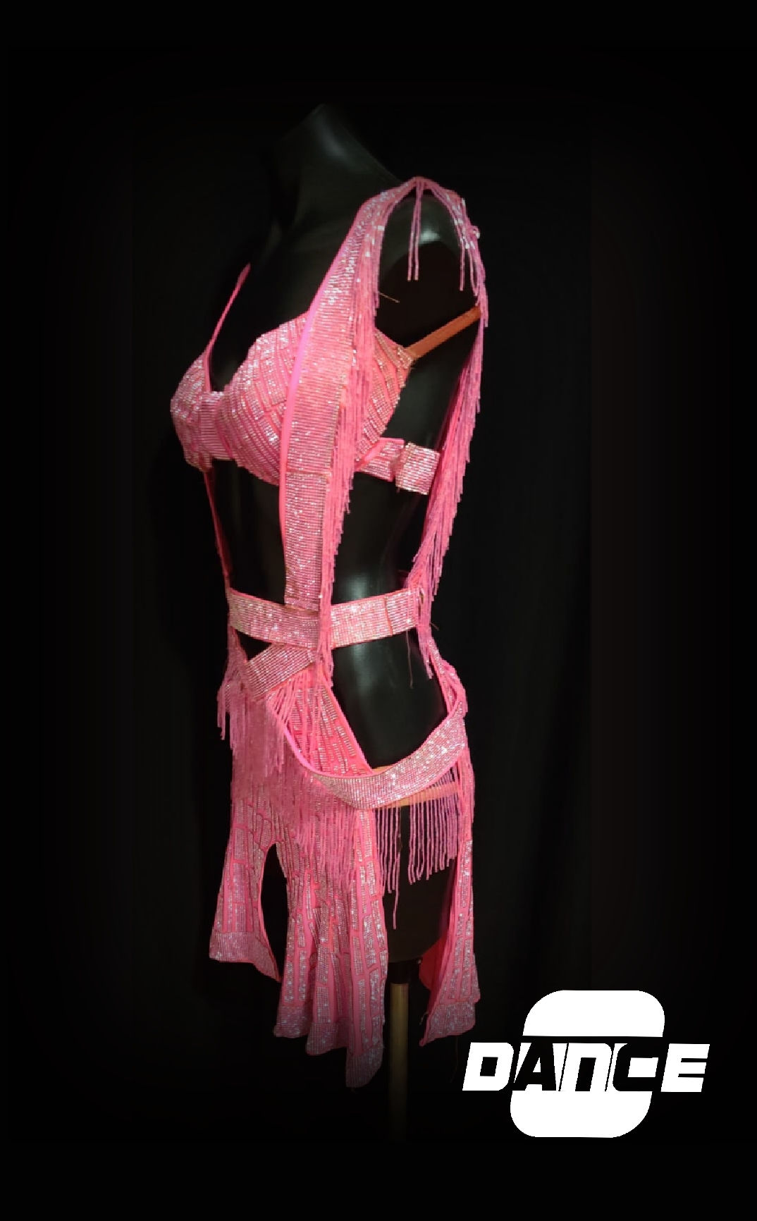 Pink Latin dance dress