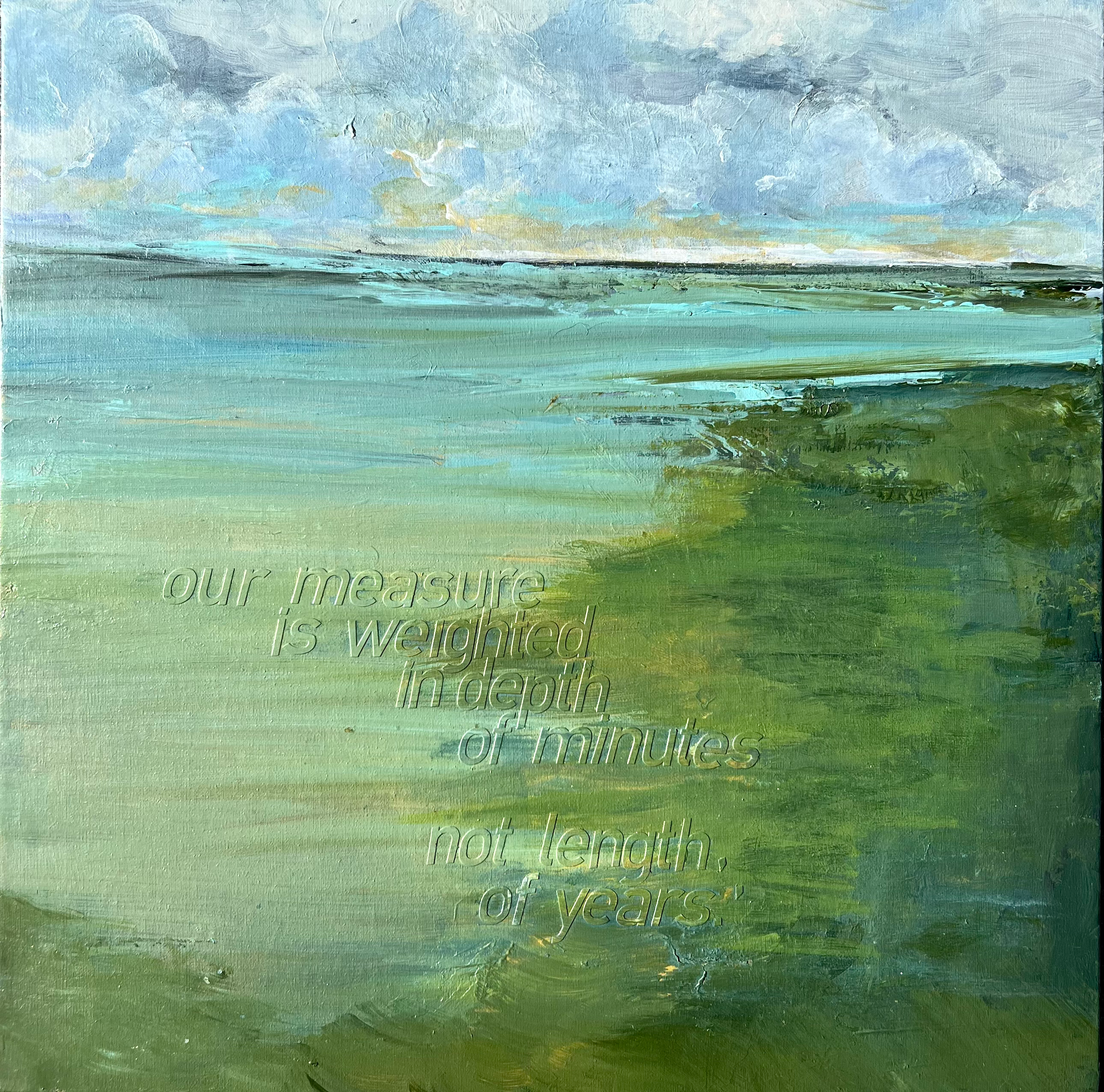 TAKEN Hugo Anton quote, beach clouds