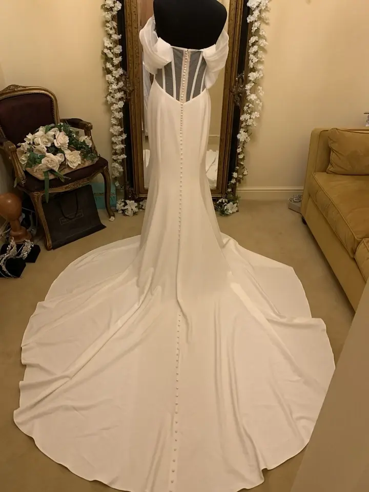 Thumbnail: WTOO Watters AMITA Size 12 Ivory NEW!