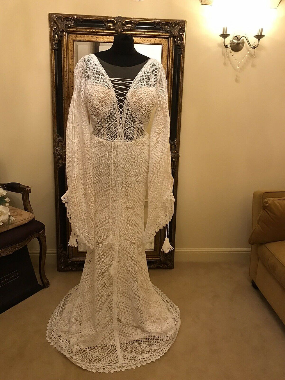 Thumbnail: Luce Sposa Wedding Dress KELLY Size 14 to small 16 Ivory NEW!!