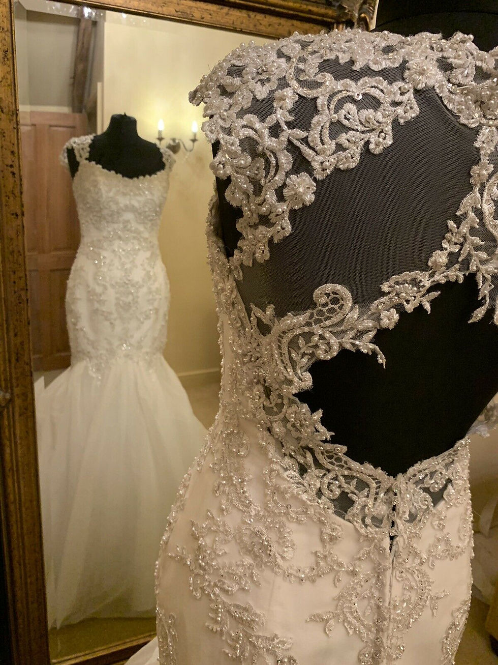 Thumbnail: Maggie Sottero PAYSON Size 10 Iory/Pewter accents