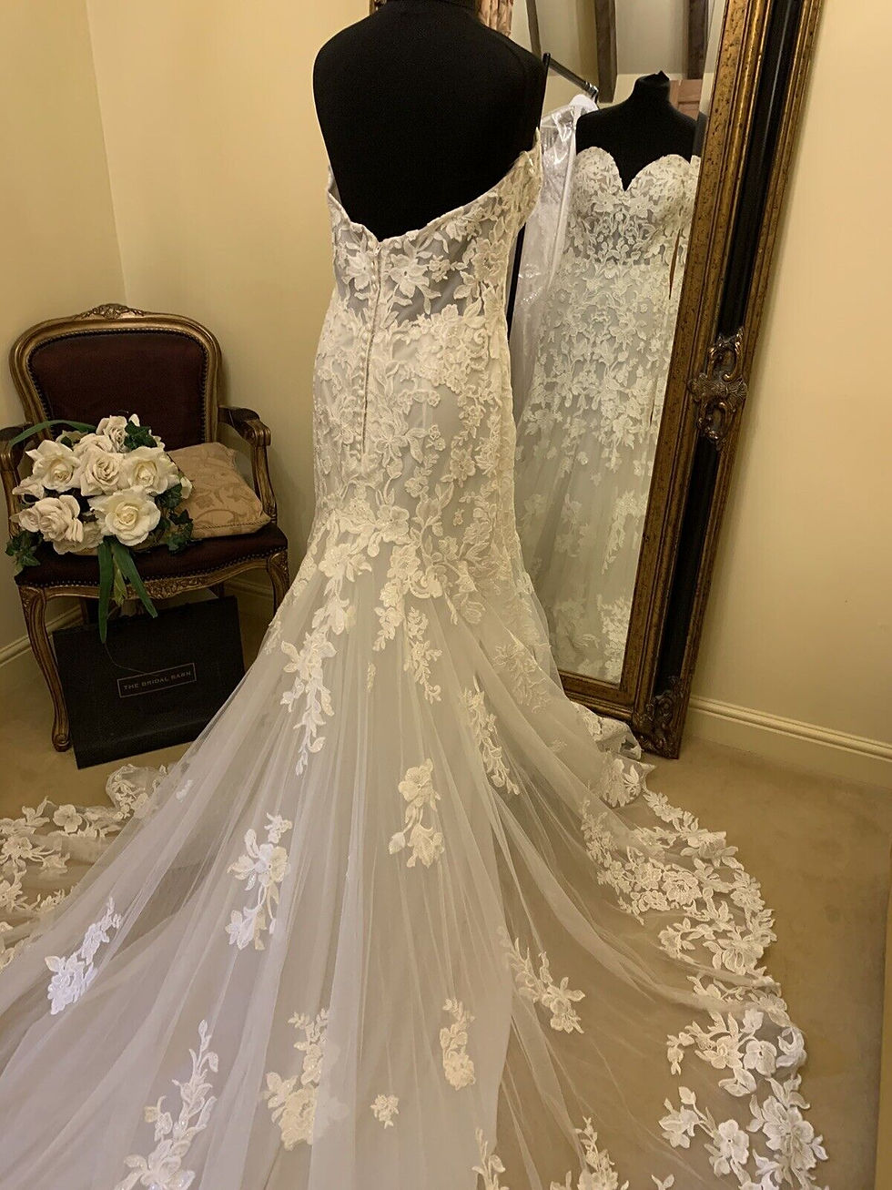 Thumbnail: Mori Lee DIONE Size 14ivory/porcelain NEW!!