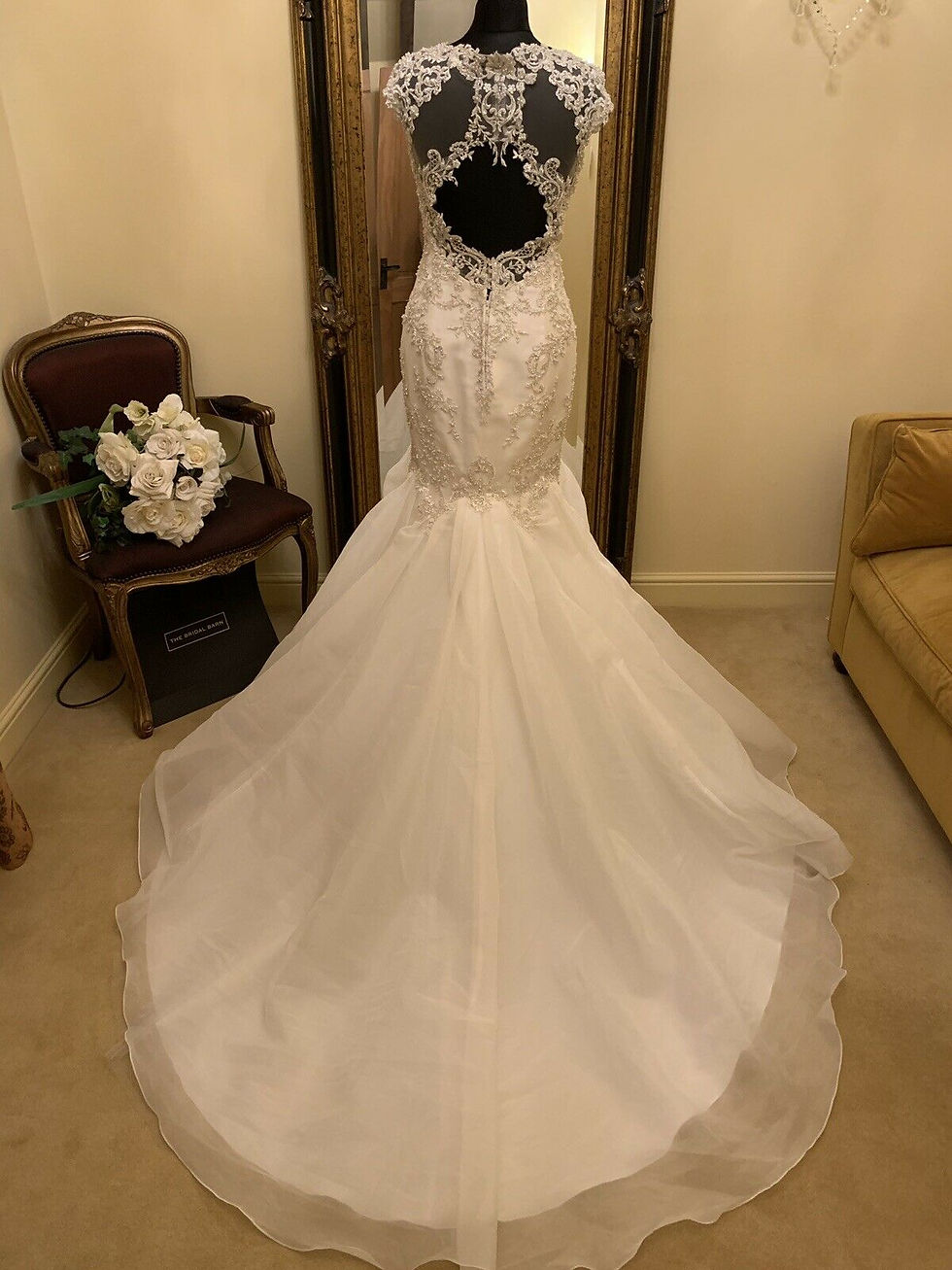 Thumbnail: Maggie Sottero PAYSON Size 10 Iory/Pewter accents