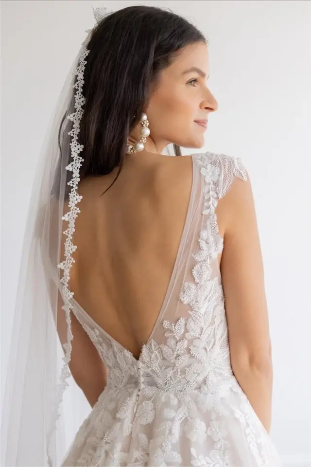 Thumbnail: Wtoo Watters LISLE Size 14/16 Ivory Blush NEW!