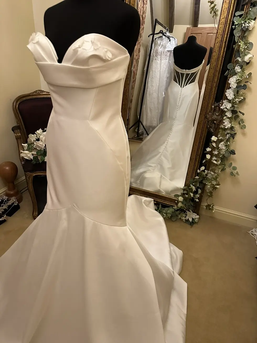 Thumbnail: Enzoani SALLY Size plus 2 sets sleeves  14 Ivory NEW!!!