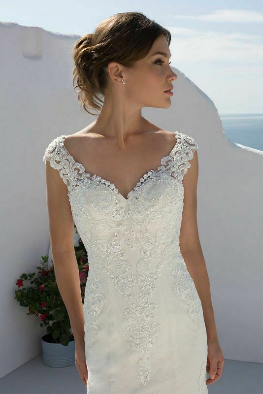 Thumbnail: Mark Lesley Wedding Dress Style 7241 Size 12 Ivory NEW!!