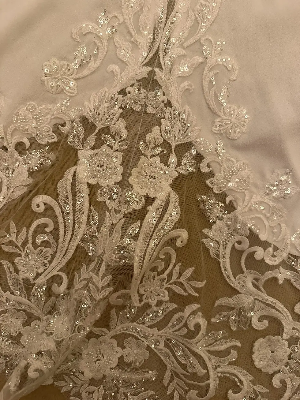 Thumbnail: Justin Alexander IZARA Size 18 Ivory/Ivory/Latte with sleeves! NEW