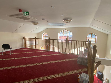 First floor prayer area with balcony