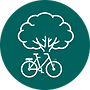 icône arbre et vélo
