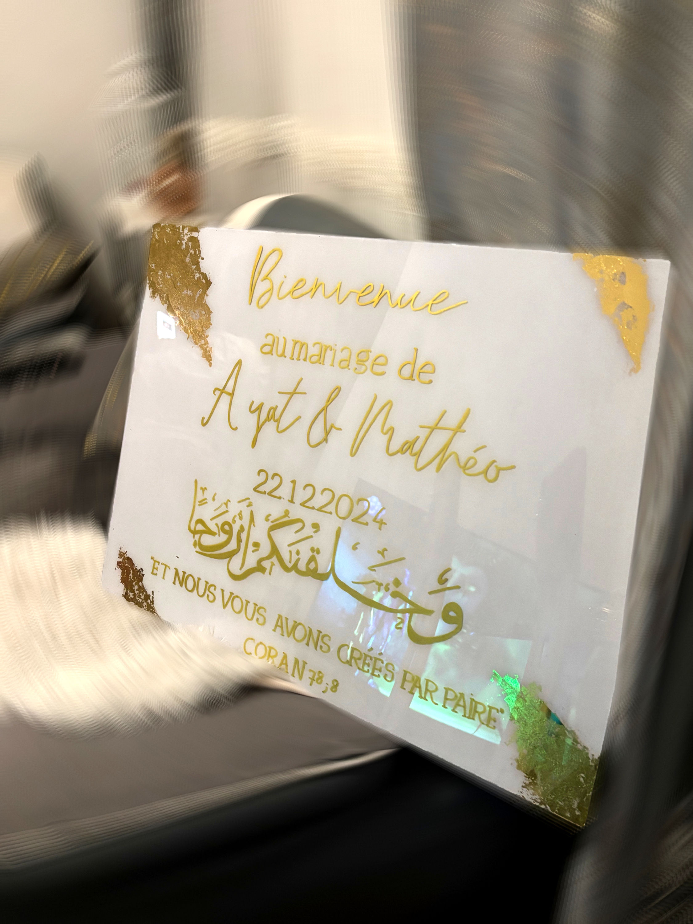 Toile plexiglass mariage