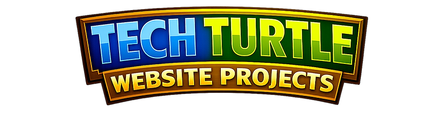Logo for Tech Turtle showcasing professional, fast, and responsive website design services.