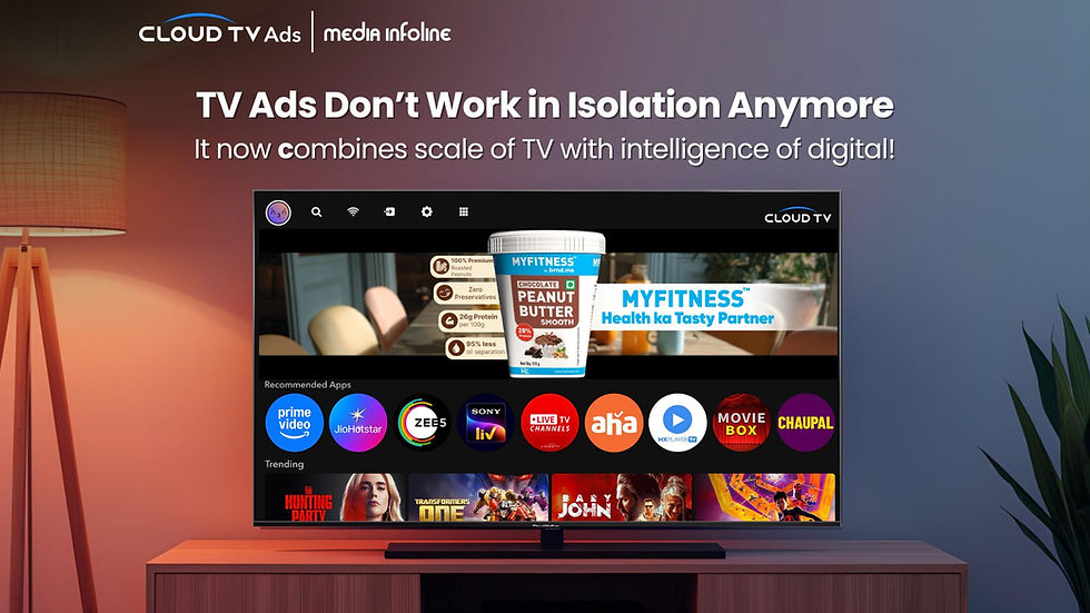 TV ads will no longer work in isolation, they will combine scale of TV with intelligence of digital.